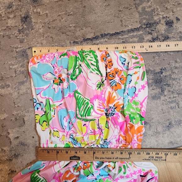 Lilly Pulitzer × Target Strapless Multi Floral Jersey Cinch Waist Maxi Dress M - Picture 5 of 13